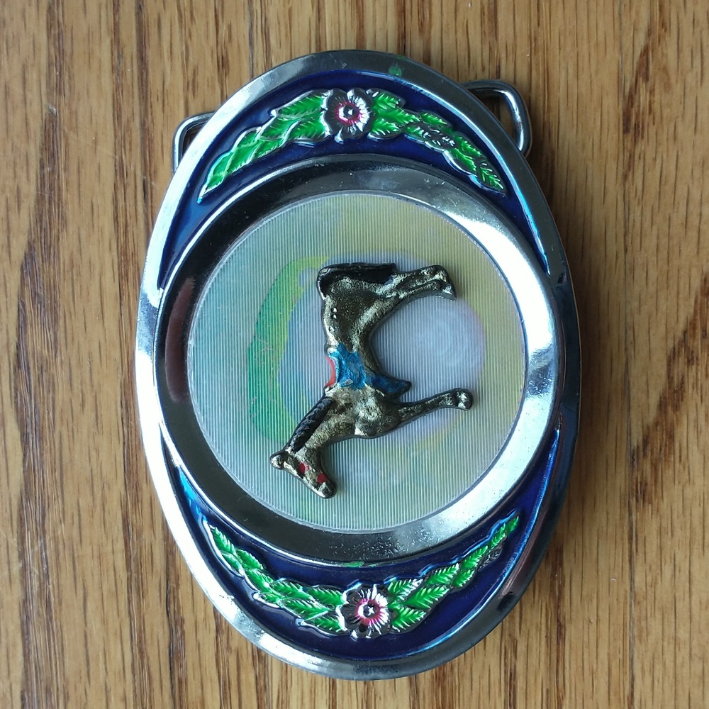 Vintage Western Style Horse Made in Mexico Belt Buckle